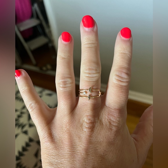 ZOE CHICCO 14K GOLD & DIAMOND RING ITTY BITTY SYMBOL RING - SIZE 7 - Picture 7 of 12